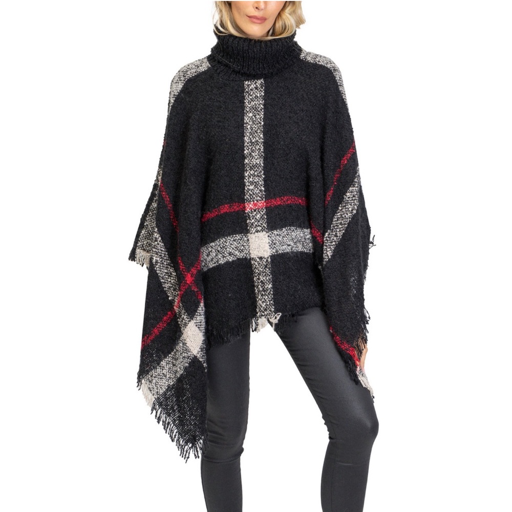 NWT! Just Jamie Knit Poncho, One Size